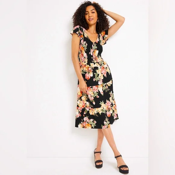 ✨Maurice’s Floral Smocked Midi Dress✨ - Picture 1 of 2